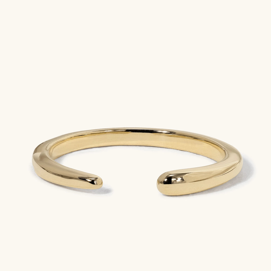 Open Tapered Cuff Plain Band Wedding Ring