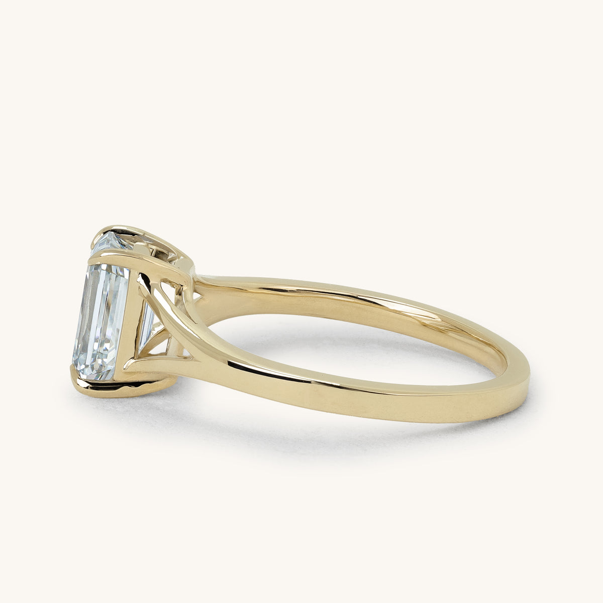 1.51ct Emerald Claw Solitaire with Split Shank Engagement Ring