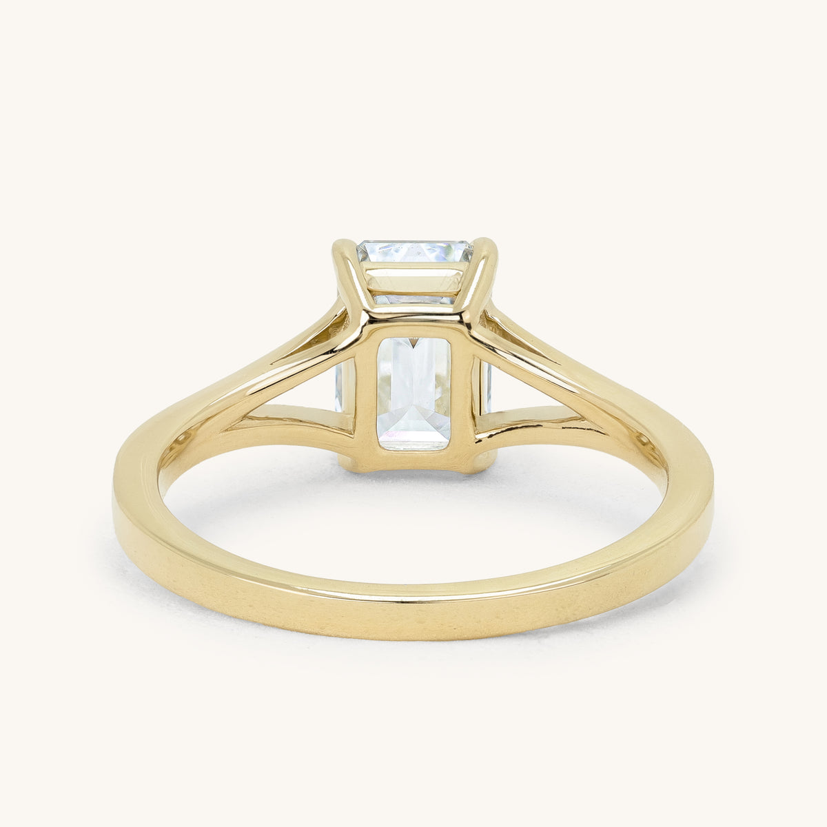 1.51ct Emerald Claw Solitaire with Split Shank Engagement Ring