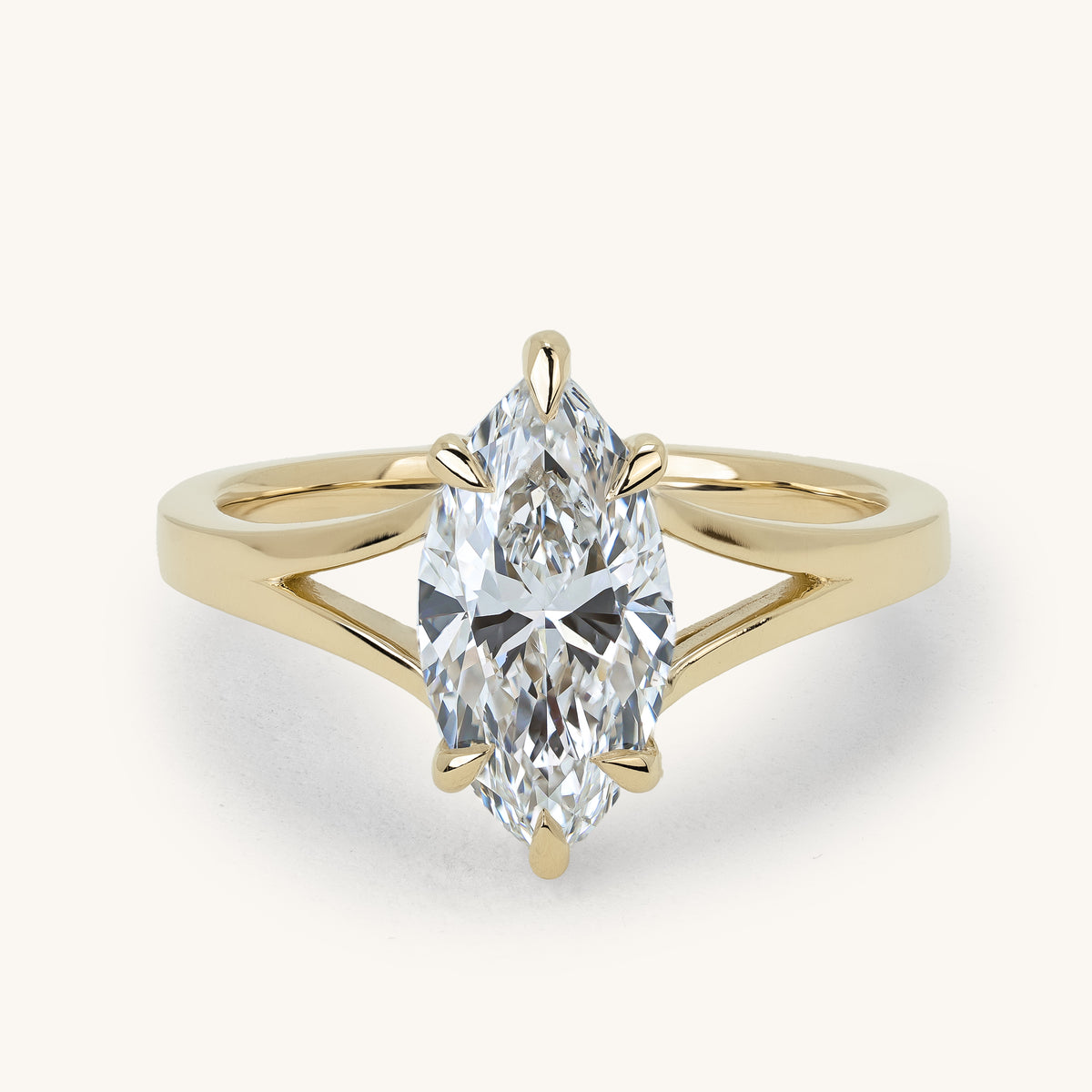 1.51ct Marquise Claw Solitaire with Split Shank Engagement Ring