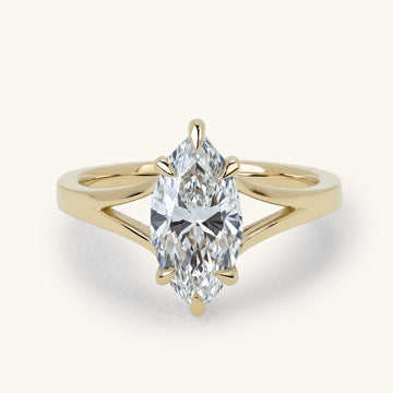 1.51ct Marquise Claw Solitaire with Split Shank Engagement Ring