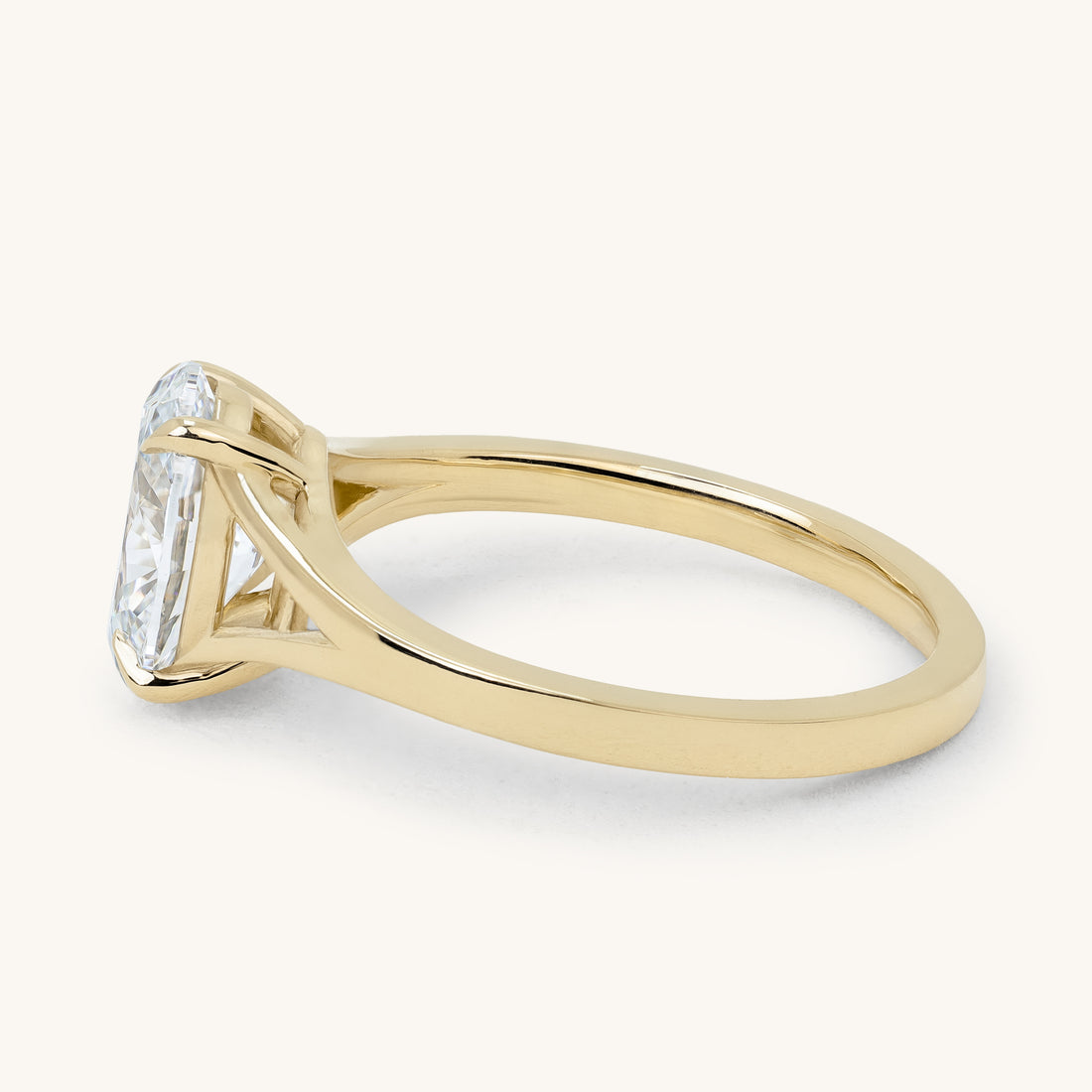 1.51ct Oval Claw Solitaire with Split Shank Engagement Ring
