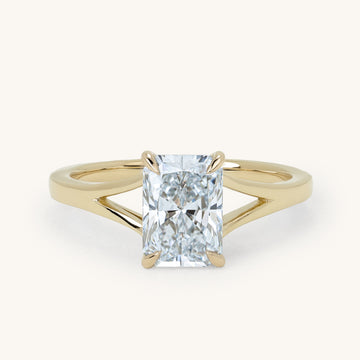 1.51ct Radiant Claw Solitaire with Split Shank Engagement Ring