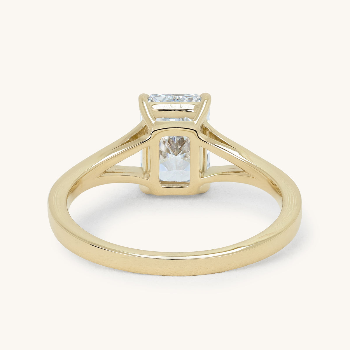 1.51ct Radiant Claw Solitaire with Split Shank Engagement Ring